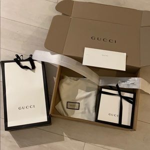 GUCCI BOX AND BAG AND TAGS